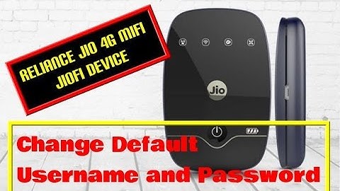 How to Change JioFi 2 Wi-Fi Device Password