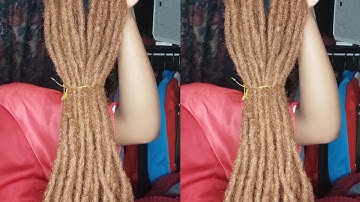 long artificial dreadlocks tutorial ( fluffy kinky)#dreadlocks #artificialdreadlocs