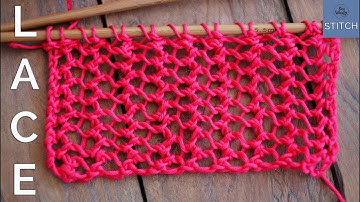 How to knit lace in two easy steps (one-row stitch pattern) So Woolly