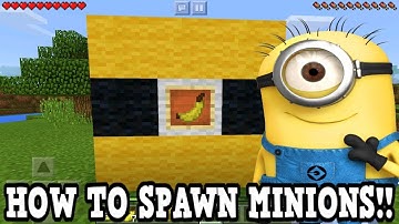 How To Spawn the MINIONS in Minecraft Pocket Edition!!!