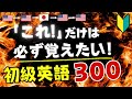 【初級英語】「これ！」だけは覚えたい！初級英語３００選
