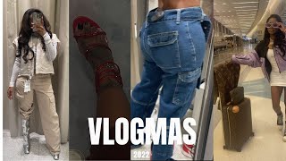 VLOGMAS DAY 1! 24 HRS IN MIAMI WITH BAE , SHOP WITH ME , THE PERFECT JEANS FOR BIG BOOTY GIRLS