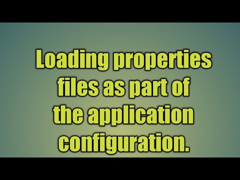 61.Loading properties files as part of the application  configuration