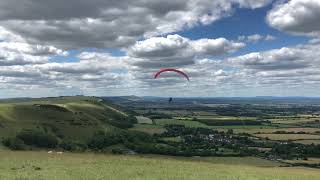 Take off and landing at Devil's Dyke