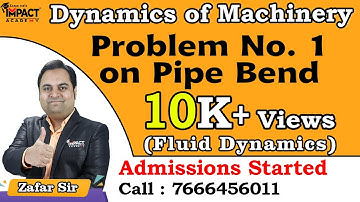 Problem No. 1 on Pipe Bend | Fluid Dynamics | Fluid Mechanics and Machinery #engineering #gate2026