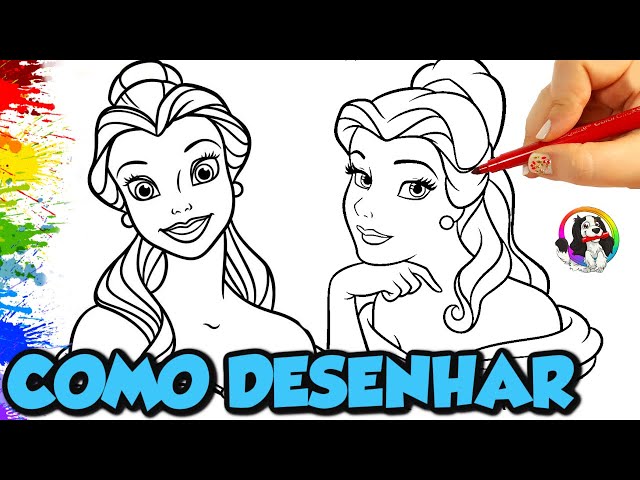 DESENHOLANDIA PINTANDO DESENHOS DAS PRINCESAS DA DISNEY EM PORTUGUÊS