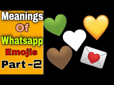 Whatsapp Love Heart Green , Yellow, White , Brown Love Letter Symbol Emojis Real Meaning