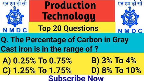 NMDC Model Paper 2021 || Top 20 Production Engineering Objective Question and Answer For All Exams