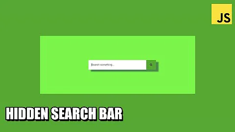 Hidden Search Bar JavaScript Tutorial | How to make Search Widget?