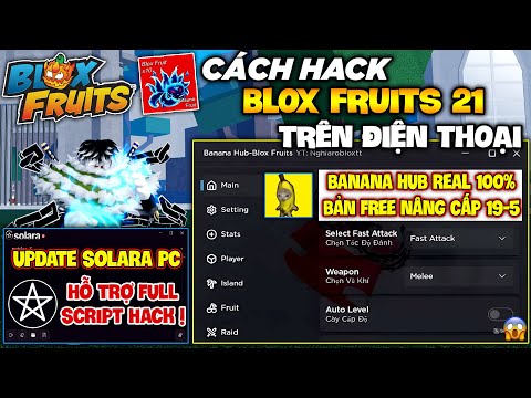 Cách Hack Banana Hub Real Free 100% Full Tiếng Việt, Hỗ Trợ Hack Vip Blox Fruits 21, Update Solara !