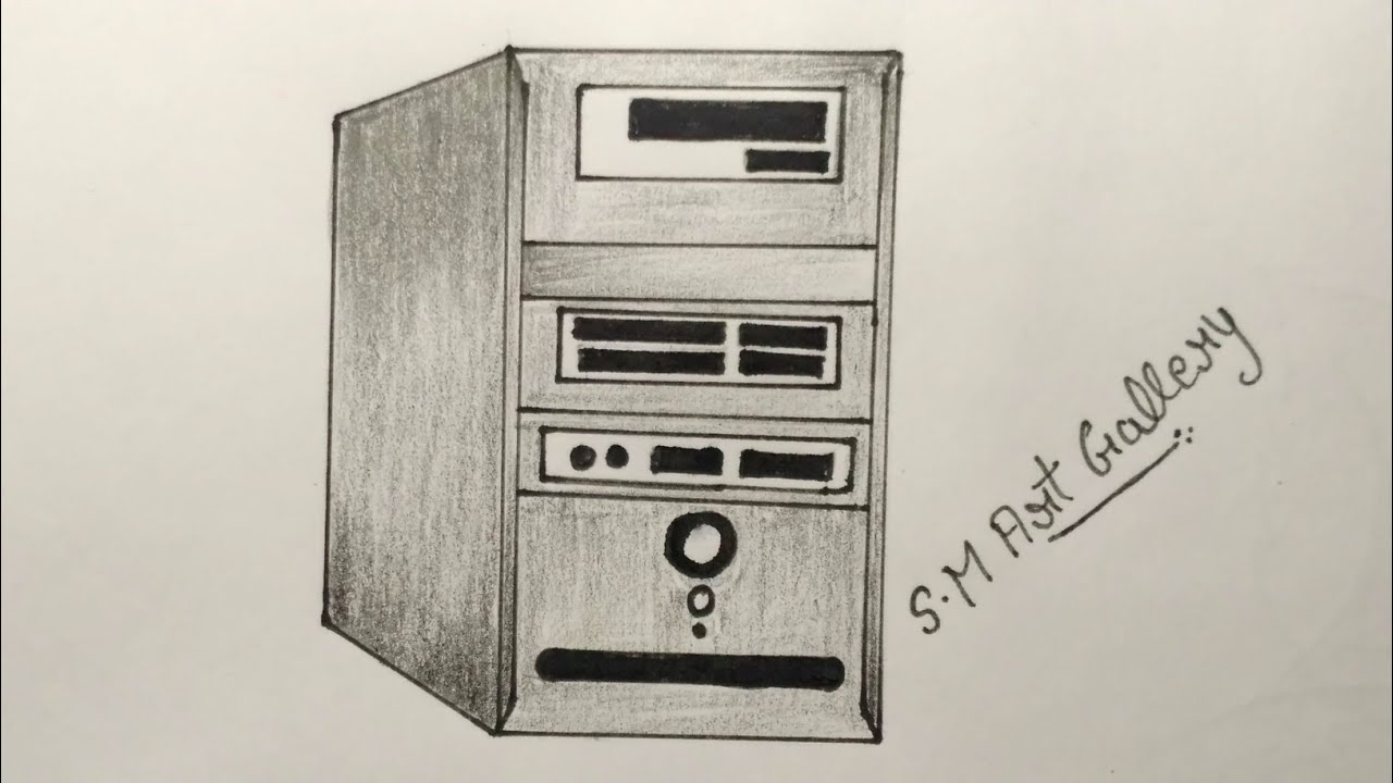 3D drawing of CPU trolley design drawing  Cadbull