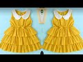 Layer Baby Frock with Strap Shoulder Cutting and stitching/ Baby Frock Cutting and Stitching