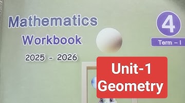 4th std term-1 Maths workbook unit-1 Geometry key answers..2025-26