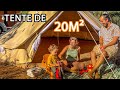 112 camping dans une tente de 20m en mode colonie de vacances 