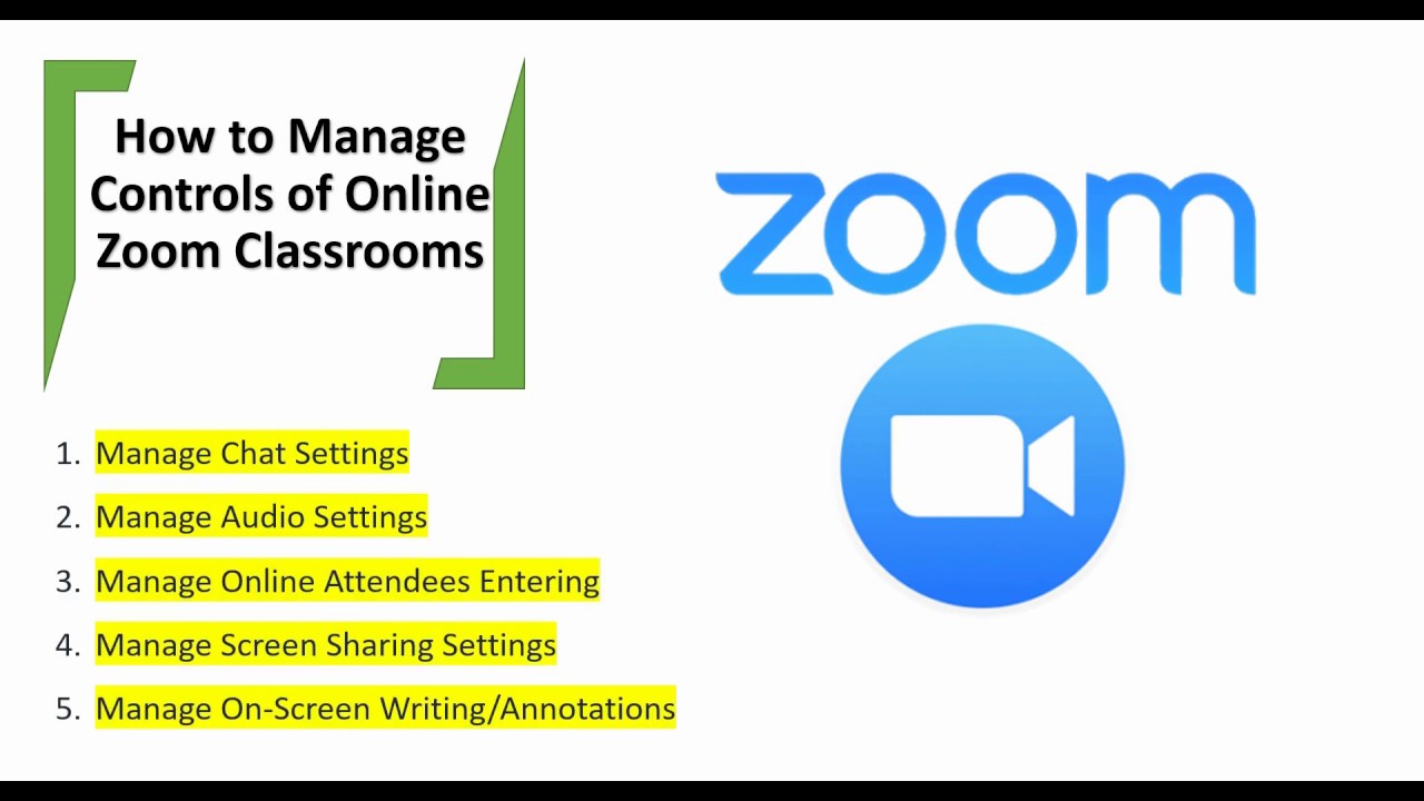 How to Manage Controls in ZOOM Conference YouTube