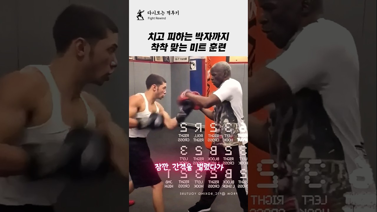 복싱 고수의 펀치 후 피하는 동작의 미트 훈련!! #복싱 #격투기