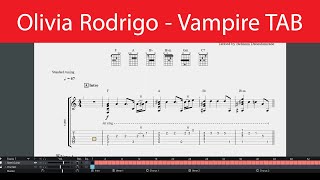 Olivia Rodrigo - Vampire Guitar Chords With TAB