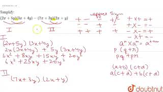 Simplify: (2x + 5y)(3x + 4y) - (7x + 3y)(2x + y) | CLASS 7 | ALGEBRAIC EXPRESSION  | MATHS | Dou...