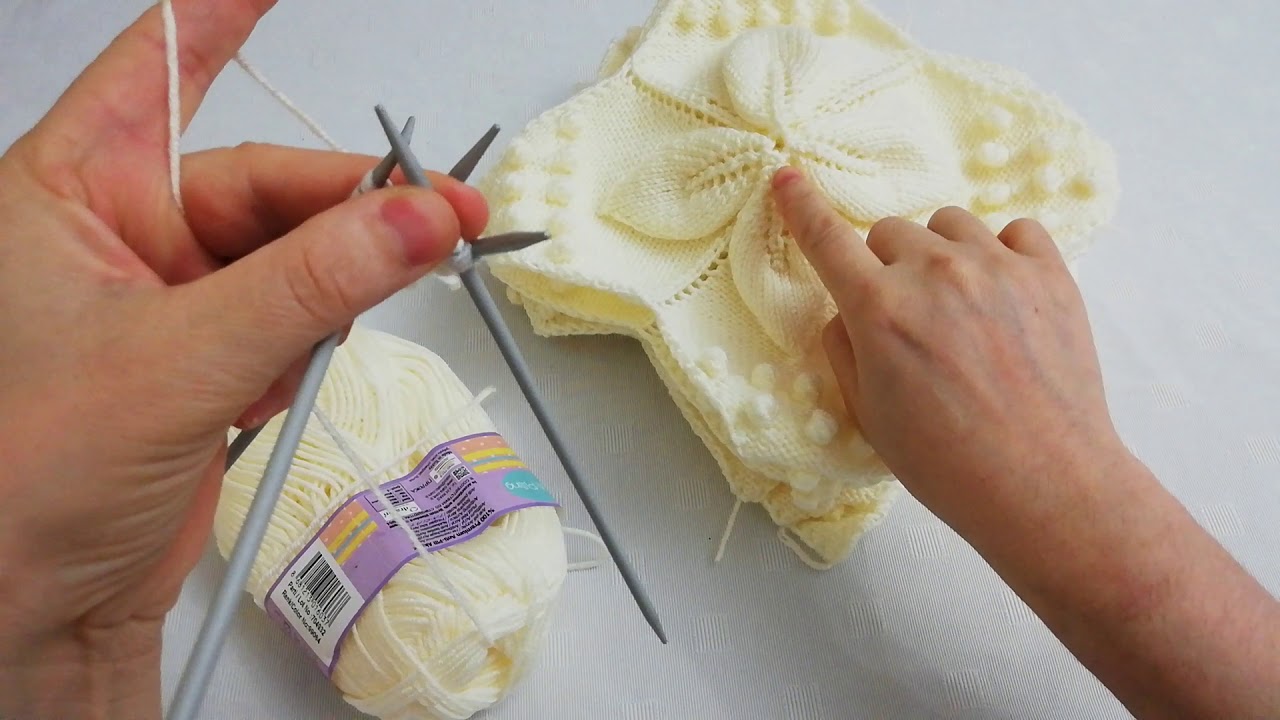 Yapraklı battaniye (5 şiş)