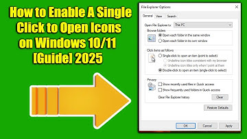 How to Enable A Single Click to Open Icons on Windows 10/11 [Guide] 2025 |  CAMBODIA TV CHANNEL