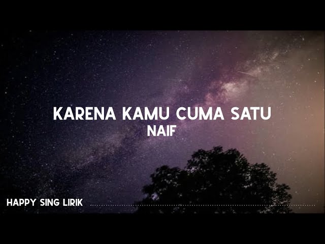 NAIF - Karena Kamu Cuma Satu (Lirik) class=