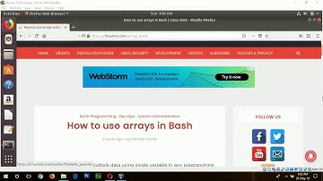 how to use array in bash