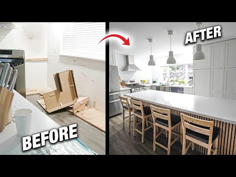 FULL Kitchen Remodel Time-Lapse - DIY Renovation Start To Finish