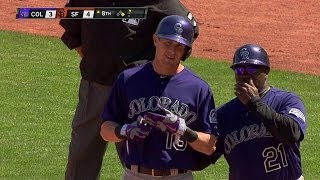 COL@SF: Stubbs ties game with pinch-hit RBI single