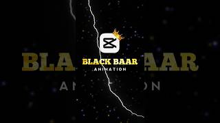Black Baar Animation Tutorial 💀 Capcut video editing #shorts #tutorial