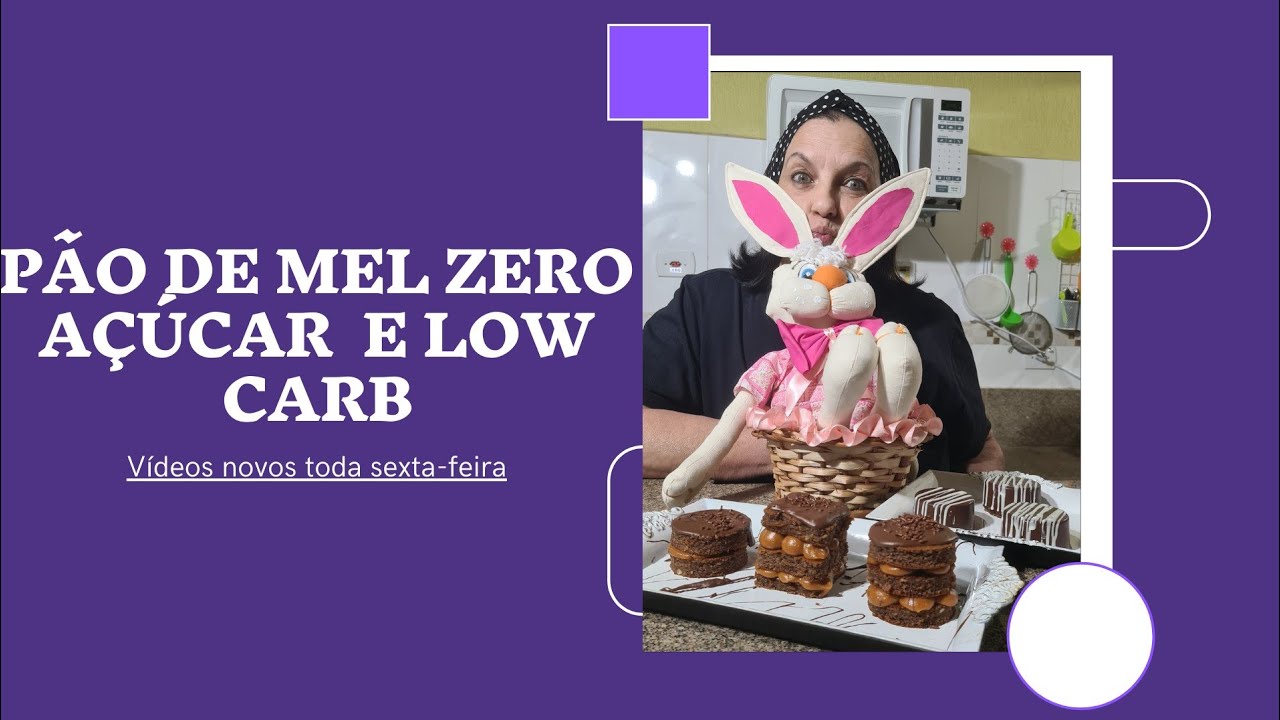 Pão de mel zero açúcar (diet) e low carb