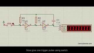 RC oscillator proteus simulation