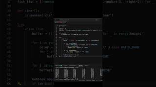 submarine cruising through ocean and fish swimming around #coding #python #programming  #animation