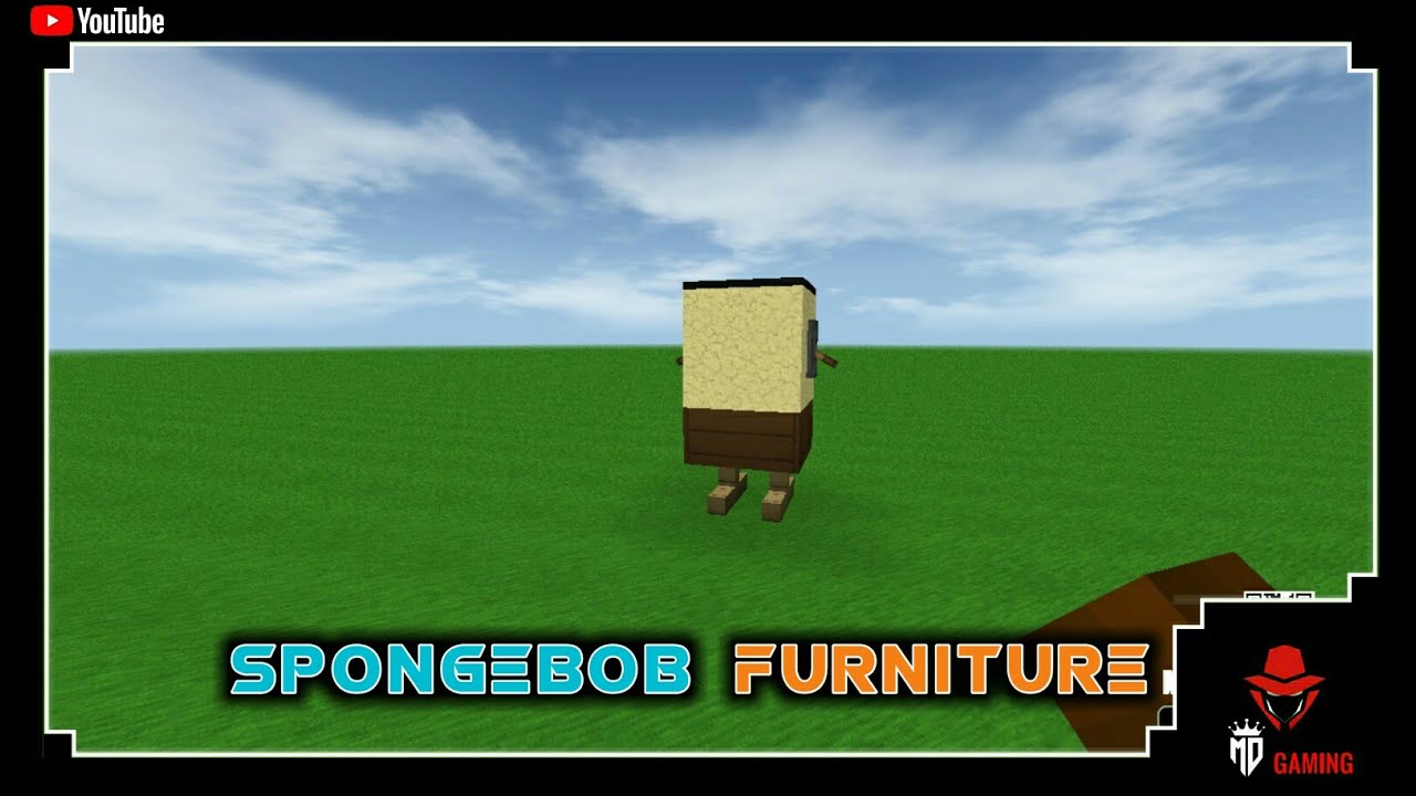 ⬜ mini block craft 3d || how to make a Spongebob furniture in mini block craft
