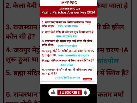 Pashu Parichar Answer