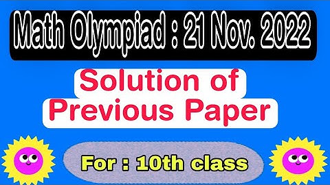 10th math Olympiad exam Solution Dated 21.01.2022