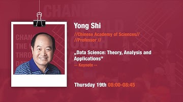 [DSC Europe 2020] Data Science: Theory, Analysis and Applications - Yong Shi