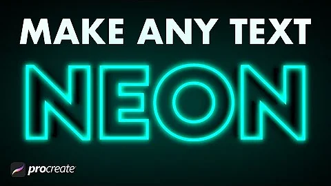 Neon Text Effect - SUPER EASY Procreate tutorial