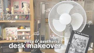 aesthetic desk makeover  🛒  decluttering, cozy setup, aliexpress finds, picture frames, room glow up