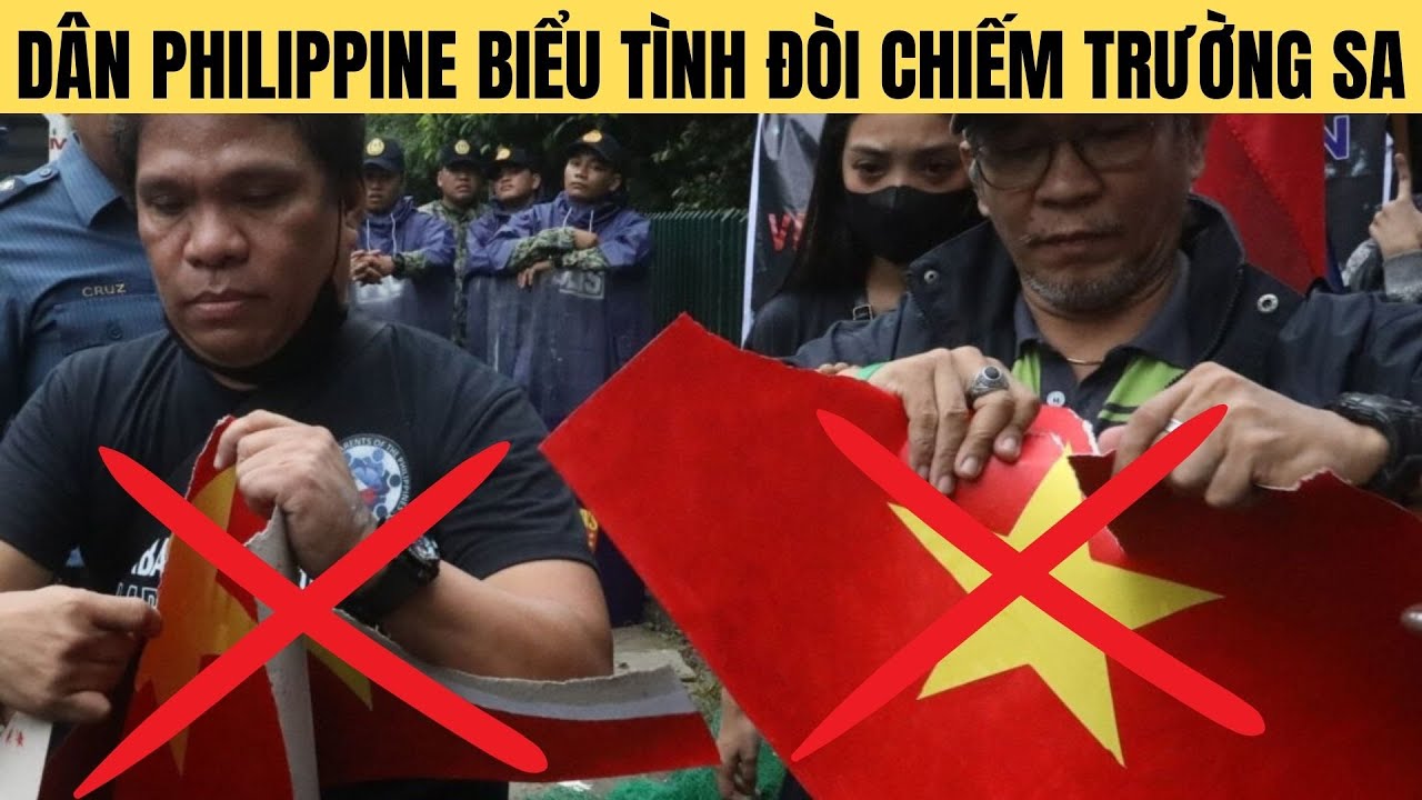 Dân Philippines điên cuồng biểu tình đòi chiếm đảo Trường Sa và cái kết !