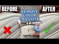 HOW TO REMOVE COLOR TRANSFER/DENIM STAINS FROM LEATHER BAGS  *in 60 seconds* | EASY TRICK