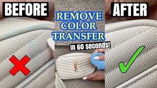 HOW TO REMOVE COLOR TRANSFER/DENIM STAINS FROM LEATHER BAGS  *in 60 seconds* | EASY TRICK screenshot 5