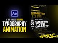 Text Typography Animation in After Effects | No Plugins