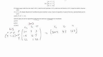 Problemas de matrices con enunciado