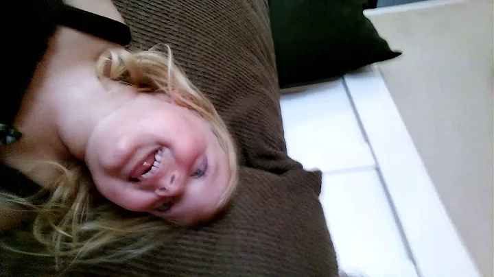 Little dog and little girl being silly