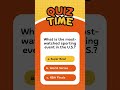 US Quiz | Most watched sporting event in US #usa #shorts #shortsquiz#gkquiz #trivia #quiz #usquiz