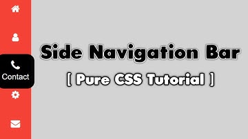 Side Bar Navigation Menu Pure CSS || HTML5 & CSS3 || Full Tutorial