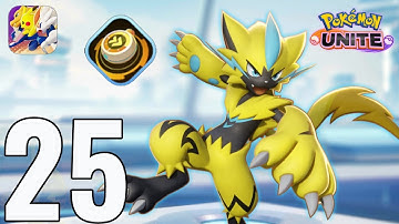 Pokemon UNITE - Gameplay Walkthrough Part 25 - Zeraora & Goal Getter (iOS, Android)