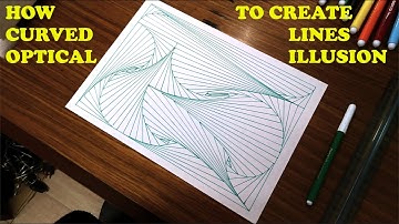 HOW TO CREATE CURVED LINES OPTICAL ILLUSION STRAIGTH LINES AND SPIRAL PATTERN TECHNIQUE