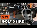 How to change rear suspension arm / rear control arm on VW GOLF 5 (1K1) [TUTORIAL AUTODOC]