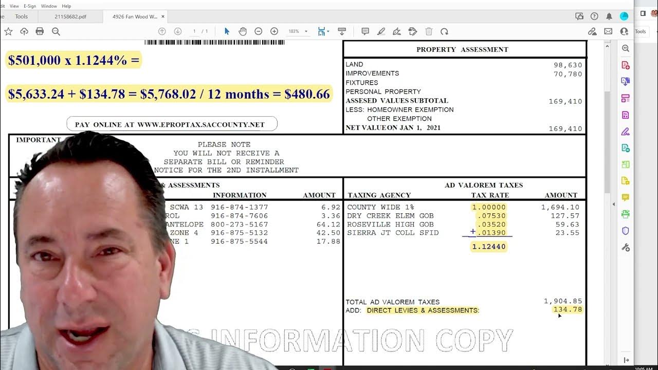 How do you calculate property tax on a house Sacramento County YouTube